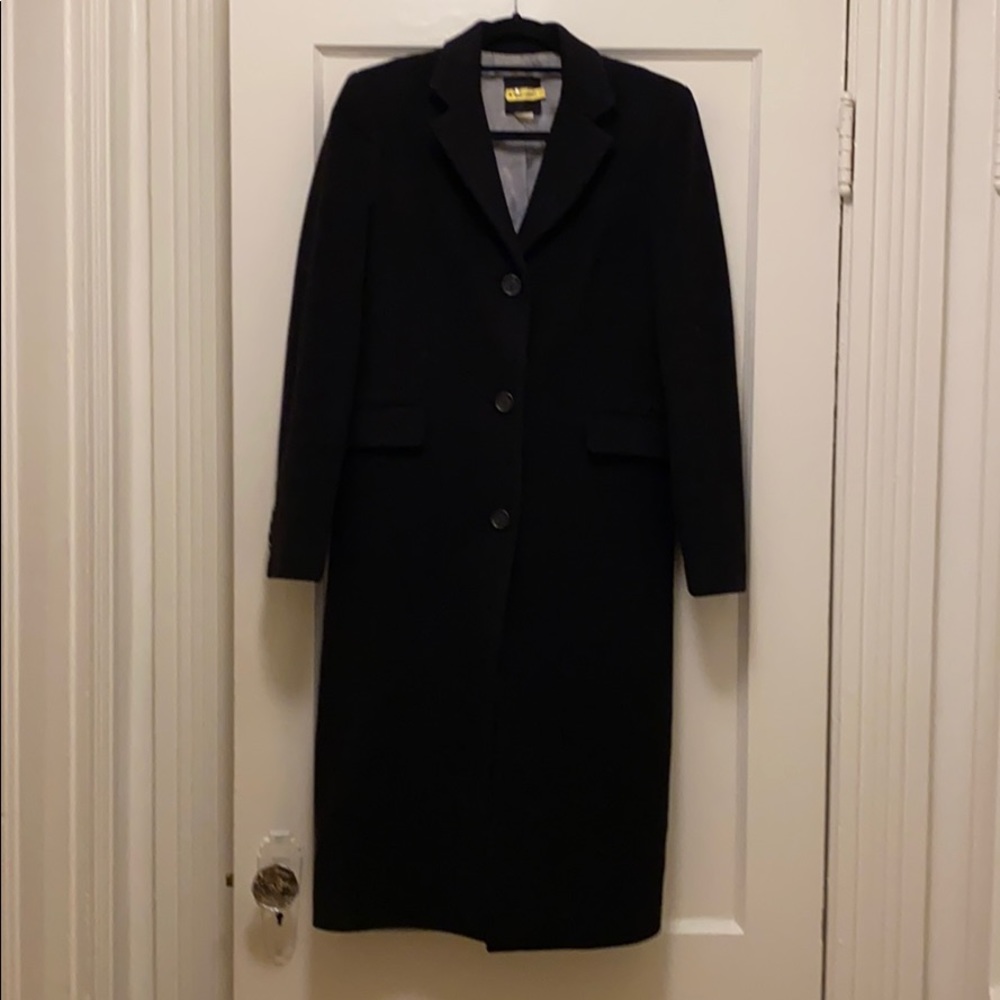 J Crew long women’s black coat